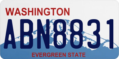 WA license plate ABN8831