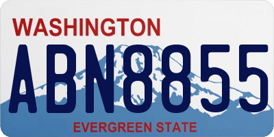 WA license plate ABN8855