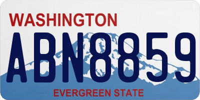 WA license plate ABN8859