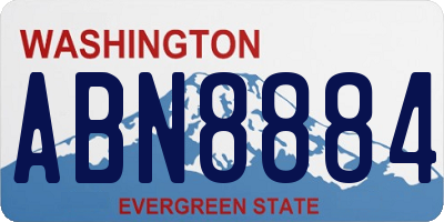WA license plate ABN8884