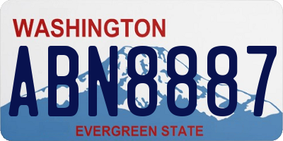 WA license plate ABN8887
