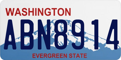 WA license plate ABN8914