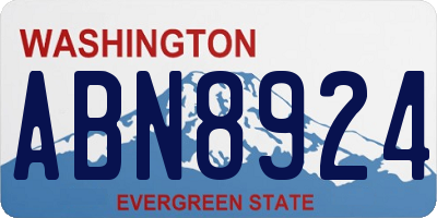 WA license plate ABN8924