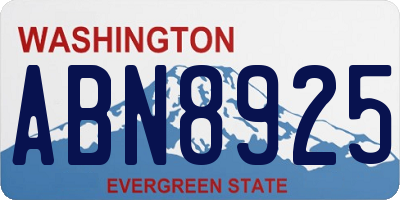 WA license plate ABN8925