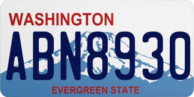 WA license plate ABN8930