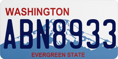 WA license plate ABN8933