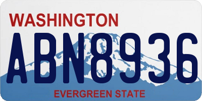 WA license plate ABN8936