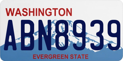 WA license plate ABN8939
