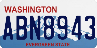 WA license plate ABN8943