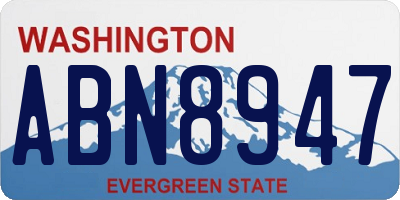 WA license plate ABN8947
