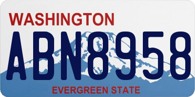 WA license plate ABN8958