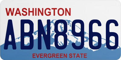 WA license plate ABN8966