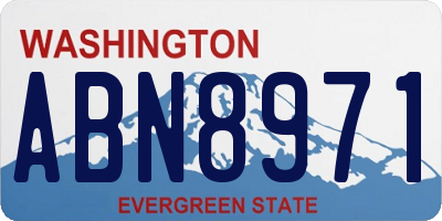 WA license plate ABN8971
