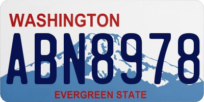 WA license plate ABN8978