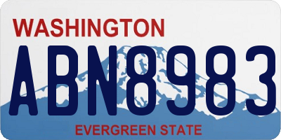 WA license plate ABN8983