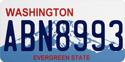 WA license plate ABN8993