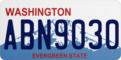 WA license plate ABN9030