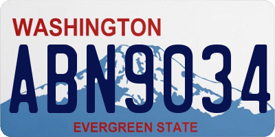 WA license plate ABN9034