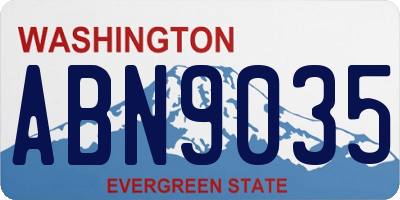 WA license plate ABN9035