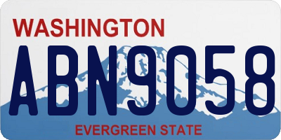 WA license plate ABN9058