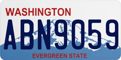 WA license plate ABN9059