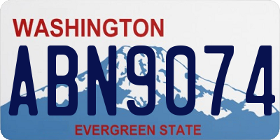 WA license plate ABN9074