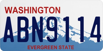 WA license plate ABN9114