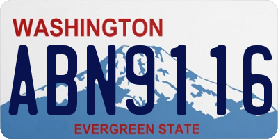 WA license plate ABN9116