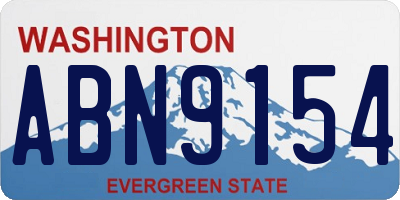 WA license plate ABN9154