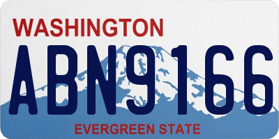 WA license plate ABN9166