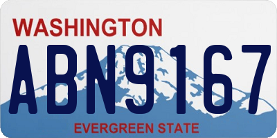 WA license plate ABN9167