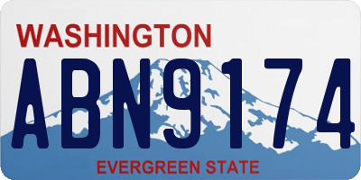 WA license plate ABN9174