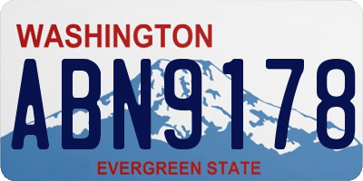 WA license plate ABN9178