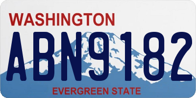 WA license plate ABN9182