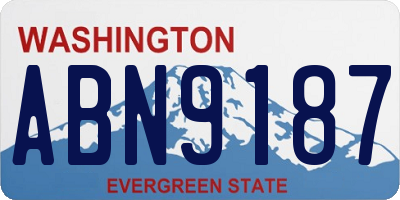 WA license plate ABN9187
