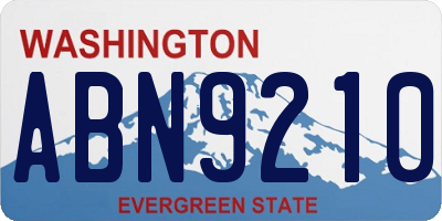 WA license plate ABN9210