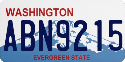 WA license plate ABN9215
