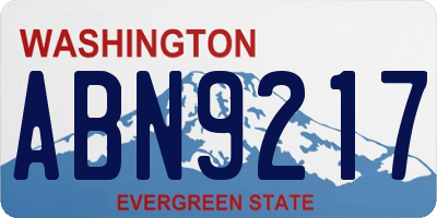 WA license plate ABN9217
