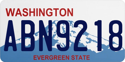 WA license plate ABN9218