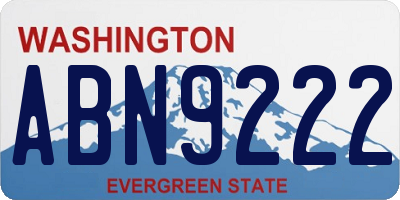 WA license plate ABN9222