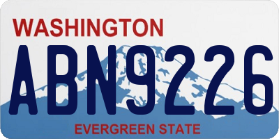 WA license plate ABN9226