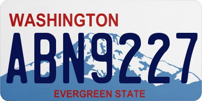 WA license plate ABN9227