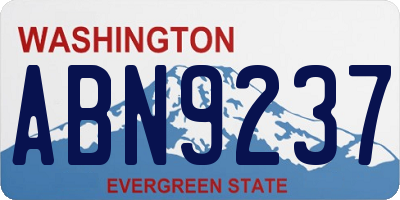 WA license plate ABN9237