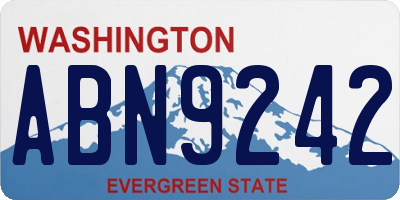 WA license plate ABN9242