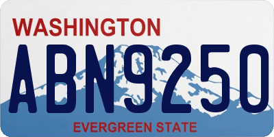 WA license plate ABN9250