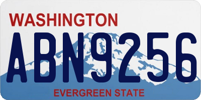 WA license plate ABN9256
