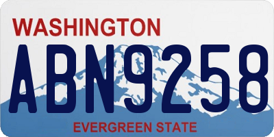 WA license plate ABN9258