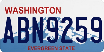 WA license plate ABN9259