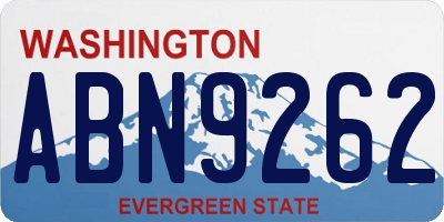WA license plate ABN9262