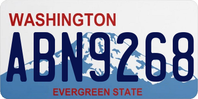 WA license plate ABN9268